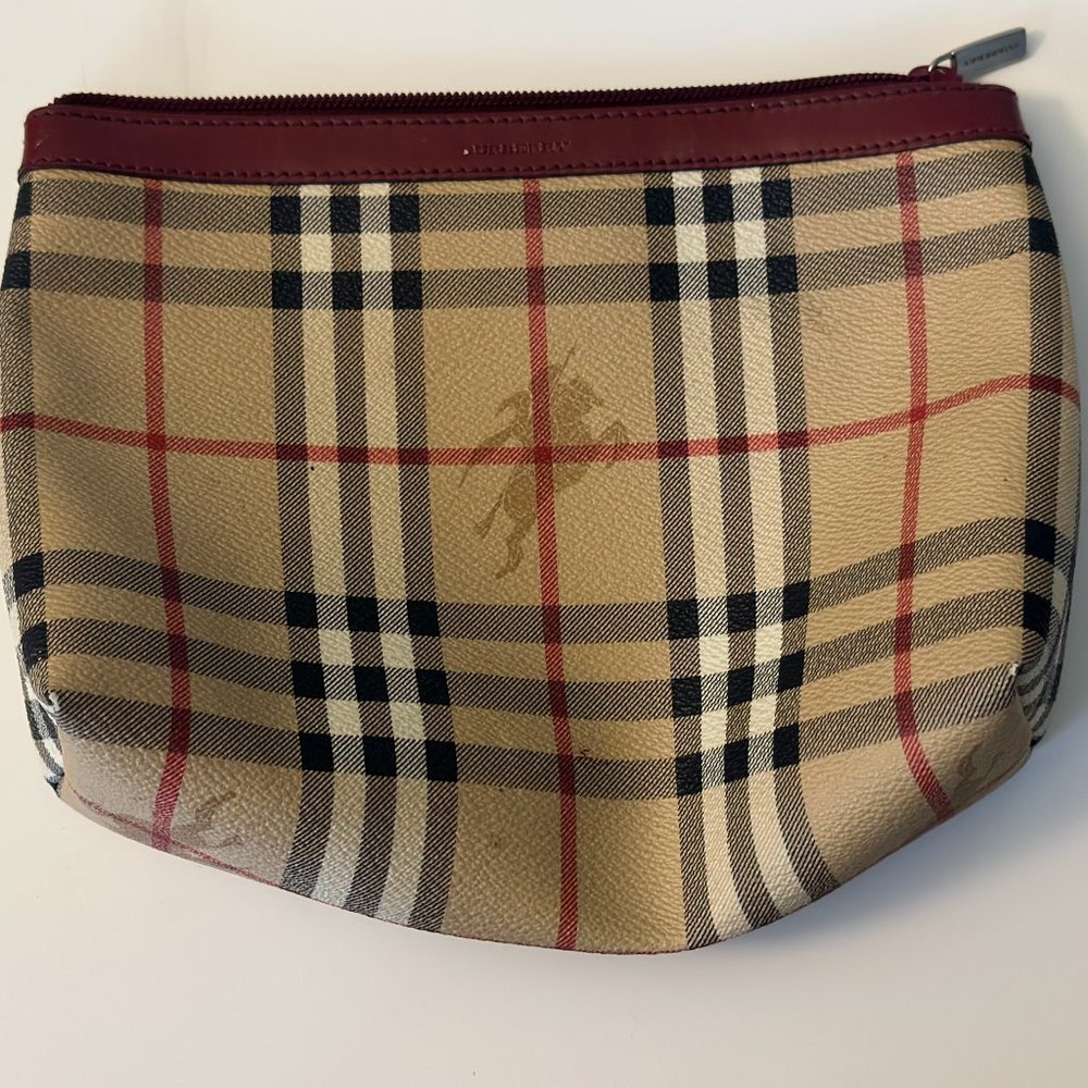 Burberry Vintage Haymarket Check Travel Pouch